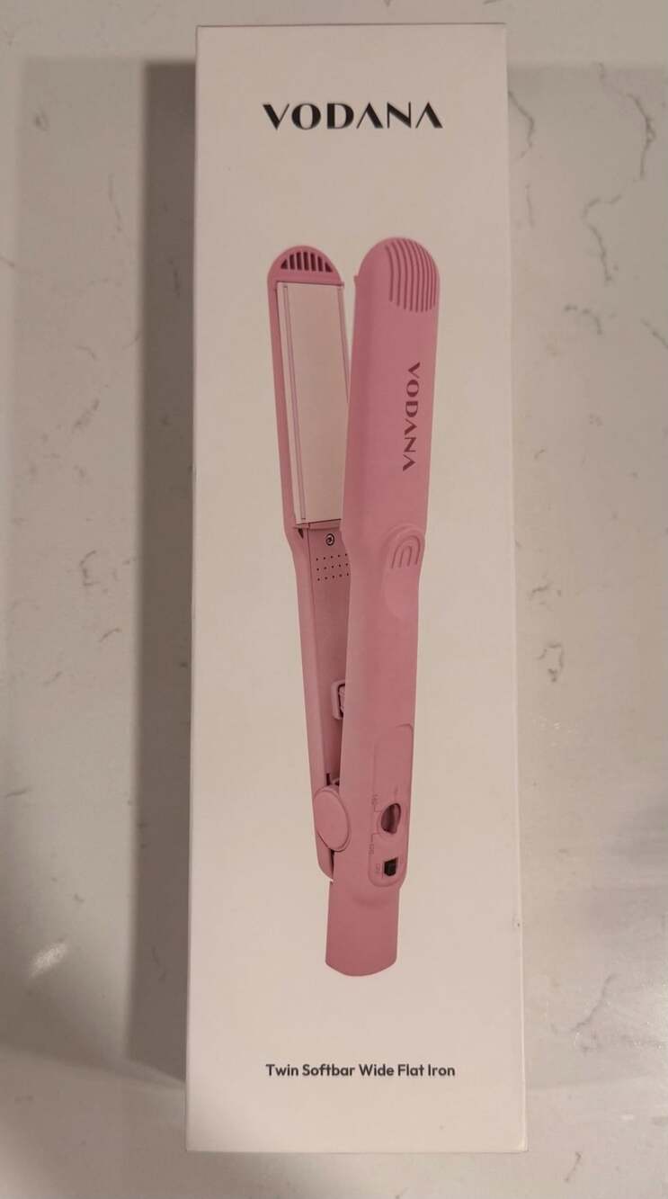 Vodana Twin Softbar Wide Flat Iron Milk Tea Rose 38mm
